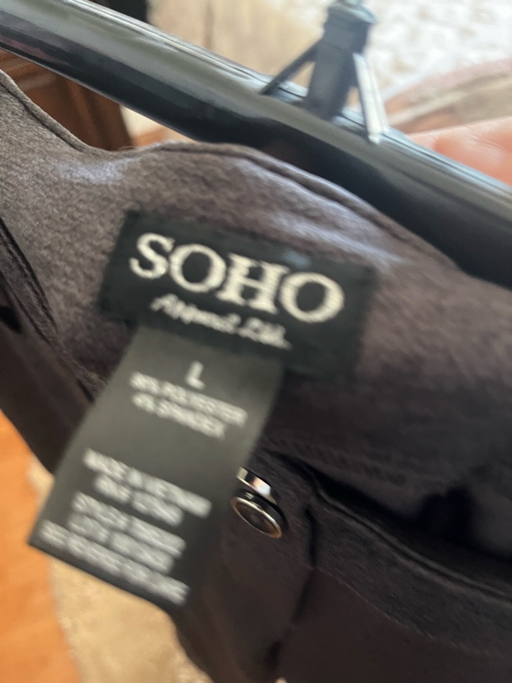 SOHO Black Casual Top with Logo Tag